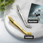 Personalized Hockey Tie Clip Hockey Tie Vintage for Men Father's Day Gift Boyfriend Gift