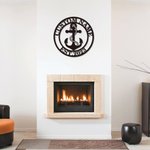 Personalized Nautical Metal Anchor Name Sign for Navigator Fisherman Captain