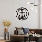 Personalized Nautical Metal Anchor Name Sign for Navigator Fisherman Captain
