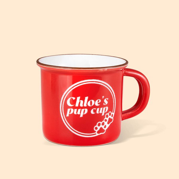 Taza de cerámica personalizada Puppuccino Mug Pet Dog Gift 2.4oz 70ml