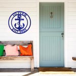 Personalized Nautical Metal Anchor Name Sign for Navigator Fisherman Captain