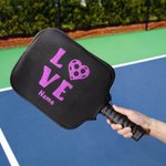 Personalised Pickleball Paddle Cover Black Paddle Cover with A Mesh Pocket for Beginners to Professionals