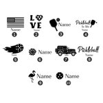 Personalised Pickleball Paddle Cover Black Paddle Cover with A Mesh Pocket for Beginners to Professionals