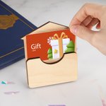 Personalized Cute Wooden Bachelor Cap Money Gift Card Holder with Engraved Name Class of 2025 Graduation Gift