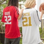 Personalised Women's Glitter Football Jersey Shirt with Name and Number on Back Soccer Shirt