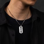 Henkilökohtainen Punk Rock Style Razor Blade Charm Miesten kaulakoru isälle poikaystävä korut lahja
