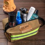 Trousse de Toilette Personnalisée avec Texte Sac Grande Capacité Style Réfléchissant Bunker Accessoires de Voyage Cadeau pour Pompier Homme