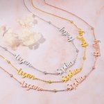 Personalised Diamond Bezel Name Necklace Mother's Day Anniversary Wedding Valentine's Day Gift