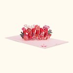 Carte de Vœux Personnalisée avec Style de Motif 3D et Texte Cadeau Fête des Mères pour Maman Grand-Mère