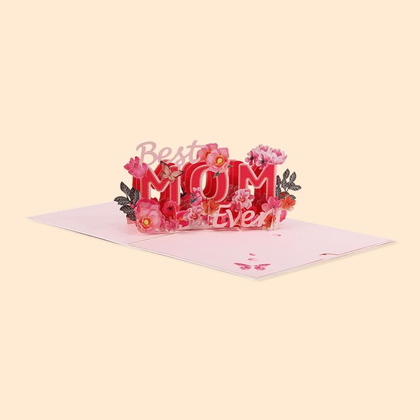 Personalized Mother's Day Card 3D Flower Greeting Card Gift for Mom