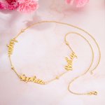 Personalised Diamond Bezel Name Necklace Mother's Day Anniversary Wedding Valentine's Day Gift