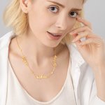 Personalised Diamond Bezel Name Necklace Mother's Day Anniversary Wedding Valentine's Day Gift