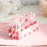 Carte de Vœux Personnalisée avec Style de Motif 3D et Texte Cadeau Fête des Mères pour Maman Grand-Mère