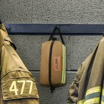 Trousse de Toilette Personnalisée avec Texte Sac Grande Capacité Style Réfléchissant Bunker Accessoires de Voyage Cadeau pour Pompier Homme