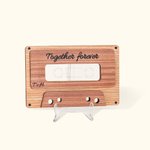 Mixtape moderno de madera personalizado con código QR o Spotify para regalo de 5º aniversario para amantes de la música