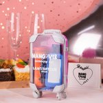 Henkilökohtainen matkalaukku Design krapula Recovery Kit nimi Bachelorette Party Bridal Shower kanssa