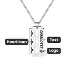Henkilökohtainen Punk Rock Style Razor Blade Charm Miesten kaulakoru isälle poikaystävä korut lahja
