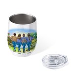 Personalisierte Mutter und Tochter Sie sind die Welt Wein Tumbler auslaufsicher geeignet für heiße und kalte Flüssigkeiten Muttertag Geschenk