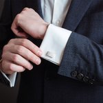 Personalisierte eingravierte Initialen Name Herren Manschettenknöpfe mit Holzbox Geburtstag Hochzeit Vatertag Geschenk für ihn