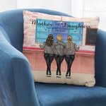 Gepersonaliseerde Moeder en Dochters Shopping Store Throw Pillow Cover voor Moederdag Verjaardagscadeaus