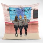 Gepersonaliseerde Moeder en Dochters Shopping Store Throw Pillow Cover voor Moederdag Verjaardagscadeaus