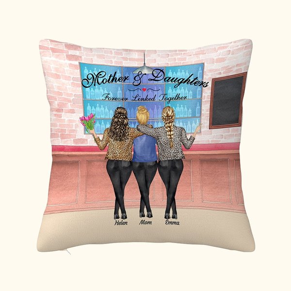 Personalizada Madre e Hija Siempre Vinculados Juntos Funda Almohada Regalo Para Mujeres Decoración del Hogar