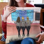 Gepersonaliseerde Moeder en Dochters Shopping Store Throw Pillow Cover voor Moederdag Verjaardagscadeaus