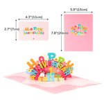 Día de San Valentín Personalizada Tarjeta de Aniversario Bendición de Pareja Tarjeta de Felicitación Creativa 3D Romántico Árbol de Cerezos en Flor Pa