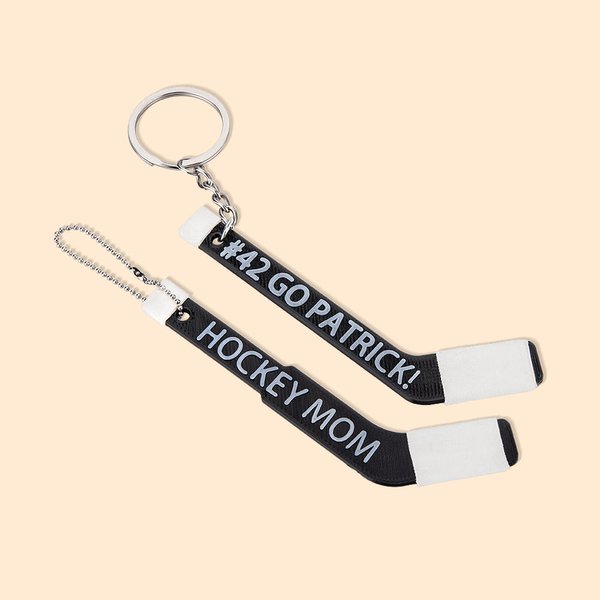 Personalisierte 3D-Druck Tiny Hockey Trainer Stick Keepsake Schlüsselanhänger Geschenk für Hockey-Liebhaber
