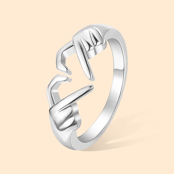 Personalisierte Liebe Herz Ring Spaß Ring Geschenk für ihn ihr