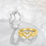 Bague personnalisée coeur d'amour Bague amusante Cadeau pour lui Elle