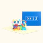 Personalized 3D Number Cake Train Music Greeting Card for Family or Friends Birthday Congratulate