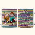 Personalized Bestie I Love You Thank you Friendship Sisters White Ceramic Mug BFF Gifts for Women