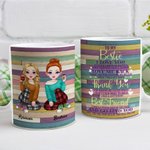 Personalized Bestie I Love You Thank you Friendship Sisters White Ceramic Mug BFF Gifts for Women