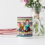 Personalized Bestie I Love You Thank you Friendship Sisters White Ceramic Mug BFF Gifts for Women