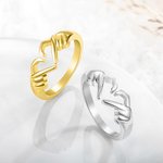 Bague personnalisée coeur d'amour Bague amusante Cadeau pour lui Elle