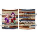 Personalisierte Besties Schwester beste Freunde weißer Keramik-Becher Geschirrspüler und Mikrowelle sicher