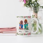 Tazza di ceramica bianca personalizzata Side By Side Best Friends Friendship Regali di amicizia a distanza