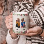 Personifierad Livet är bättre med Besties Systrar Vänner Vit Keramikmugg Kvinnor Vänskap Kaffemugg