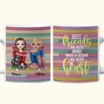 Personlig Best Friends Are Never Apart Vänskap C-typ handtag vit keramikmugg