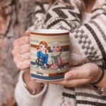 Personalized Side By Side Or Miles Apart Sisters Will Always Be Connected By Heart White Ceramic Mug