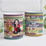 Personalized Best Friends Are Never Apart Best Friends White Ceramic Mug for Long Distance Friendship Gifts