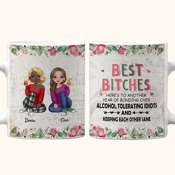 Cadeau personnalisé pour la sœur de l'âme en céramique blanche.