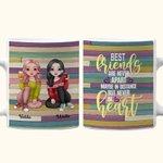 Personalized Best Friends Are Never Apart Best Friends White Ceramic Mug for Long Distance Friendship Gifts