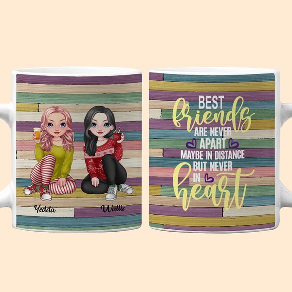 Best Friends White Ceramic Mug for Friendship Gifts