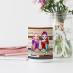 Personalisierte Besties Schwester beste Freunde weißer Keramik-Becher Geschirrspüler und Mikrowelle sicher