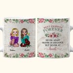 Tasse en Céramique Personnalisée avec Nom Motif de Rose et Personnage Cadeau Anniversaire Noël pour Filles Femmes et Soeurs