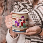 Personalisierte Besties Schwester beste Freunde weißer Keramik-Becher Geschirrspüler und Mikrowelle sicher