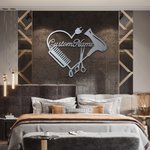 Personalized Hairstylist Metal Sign for Salon Barber Shop