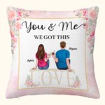 Gepersonaliseerd paar zitten op stoel Love Chair bloemen Cheers kussenhoes vriendje vriendje geschenken home decoratie